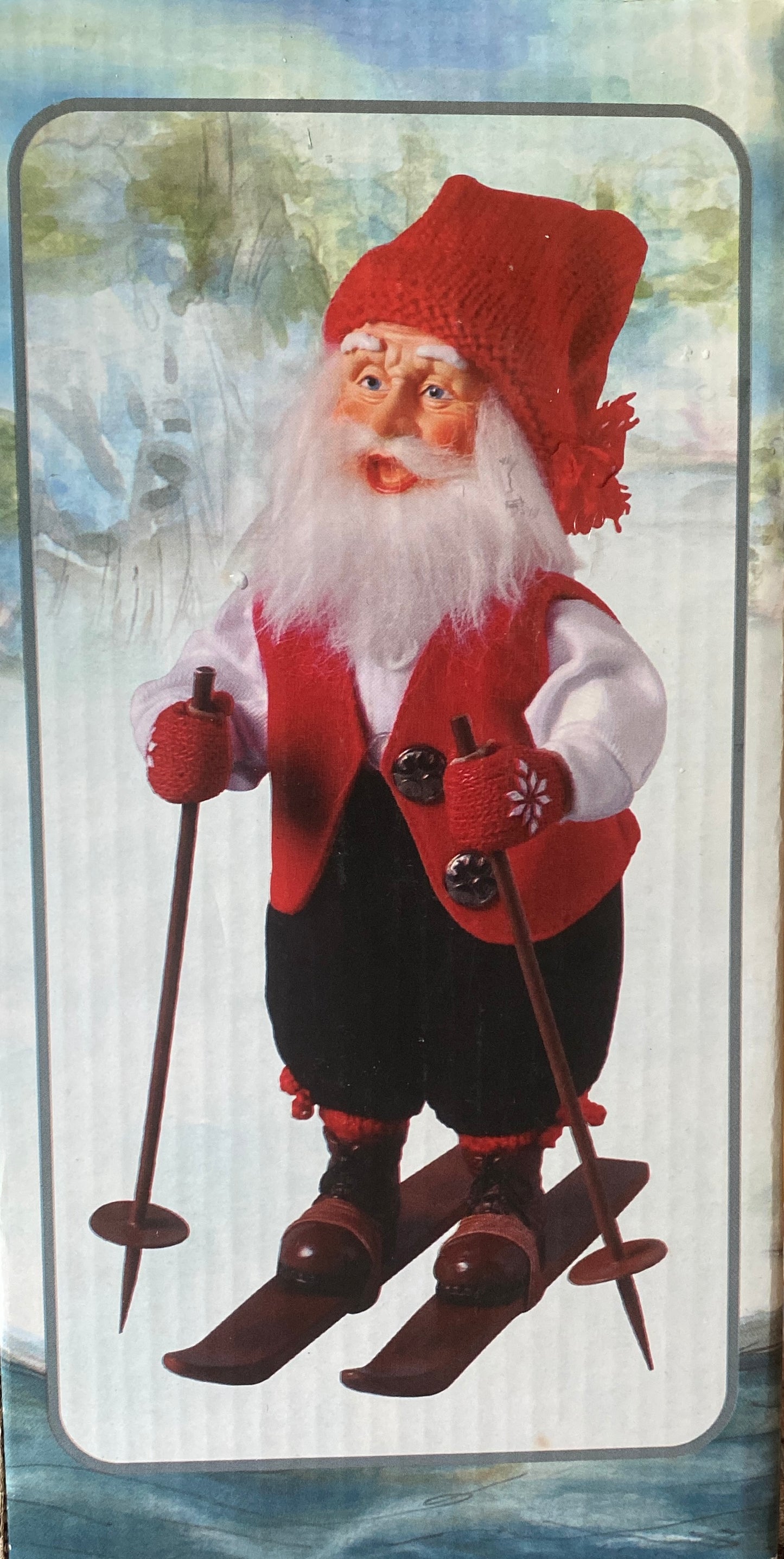 Nisse på ski - 20 cm - Kystnissen